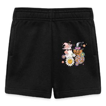 Halloween Retro Vintage Groovy - Short Bébé - noir - Devant