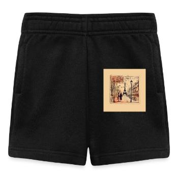 Vintage Paris - Baby Shorts - Schwarz - Vorne