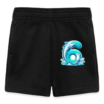 Children's Design – Dolphin and Numbers Fun - Baby Shorts - black - Front