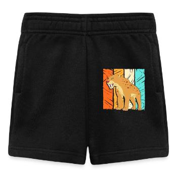Tigre à dents de sabre - Short Bébé - noir - Devant