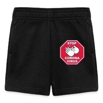 Arrêtez le virus Corona - Short Bébé - noir - Devant