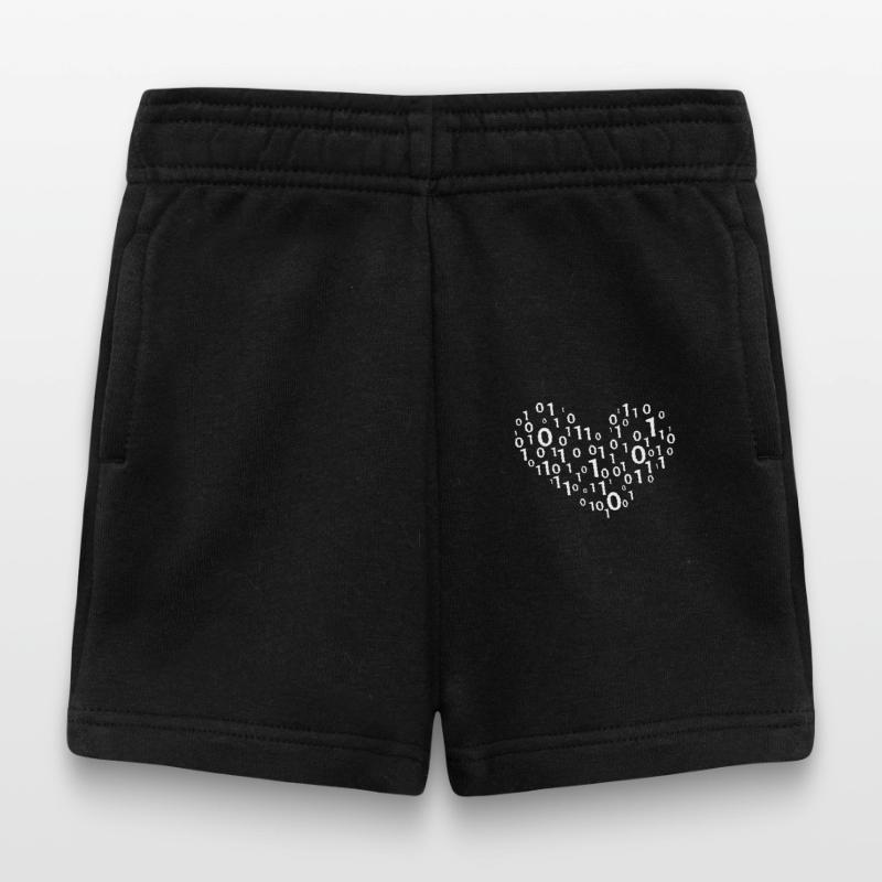 Heart binary coding Baby Shorts