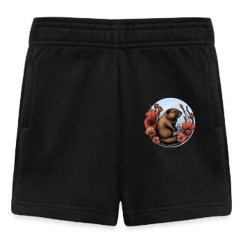 Beaver beaver protection - Baby Shorts - black - Front