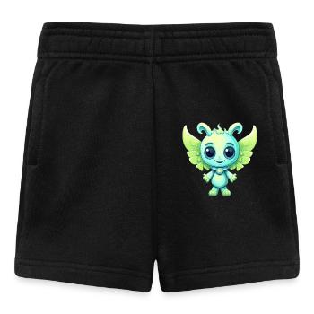 Alien in comic book style as angel with wings - Baby Shorts - black - Front