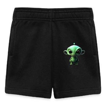 Joyeux Halloween mignon extraterrestre effrayant drôle effrayant - Short Bébé - noir - Devant