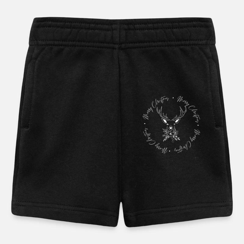 Cercle du Cerf Joyeux - blanc - Short Bébé - noir