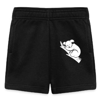Koala endormi sur une branche - Short Bébé - noir - Devant