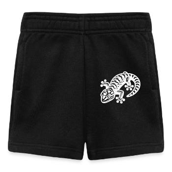 Smart Gecko in Tattoo Style - Baby Shorts - black - Front