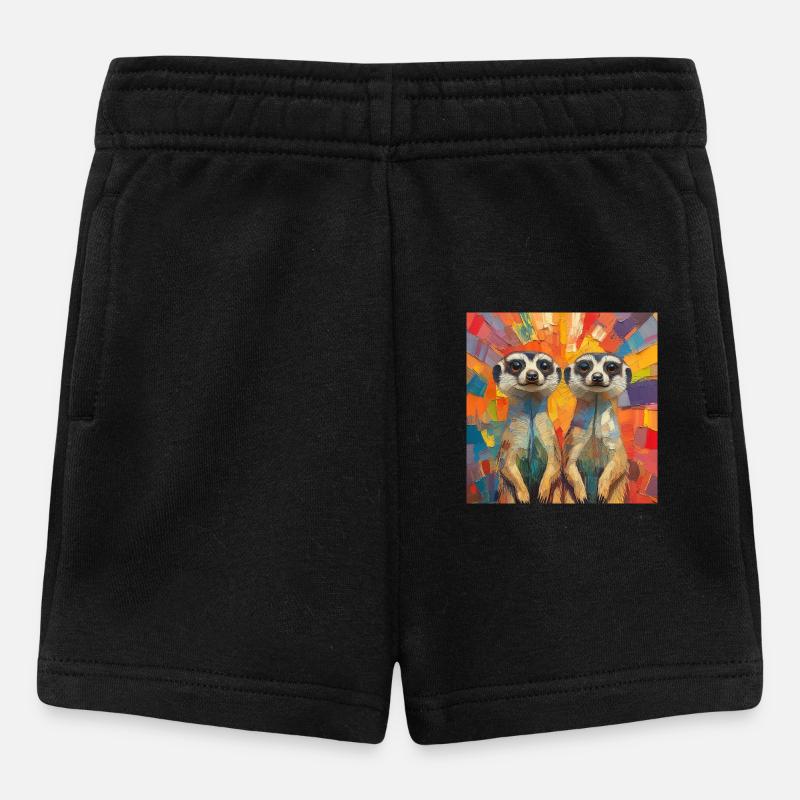 Erdmännchen - Baby Shorts - Schwarz