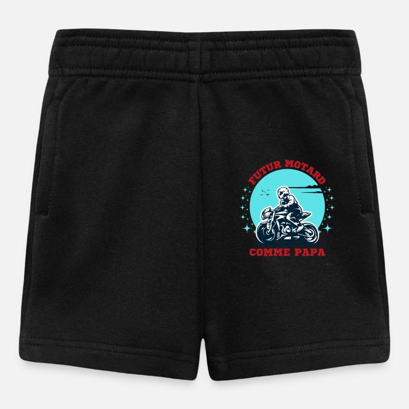 Futur Motard Comme Papa - Short Bébé - noir