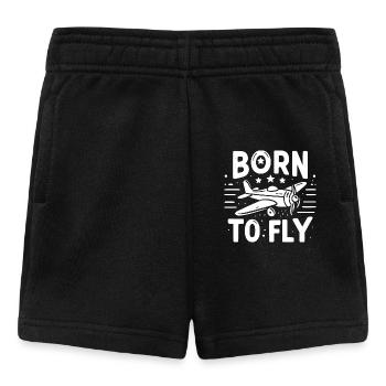 Né pour voler - Short Bébé - noir - Devant
