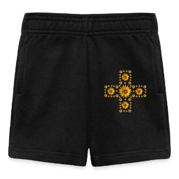 Sunflower Cross - Baby Shorts - black - Front