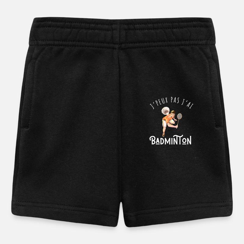 J’peux pas j’ai badminton - idée cadeau - Short Bébé - noir