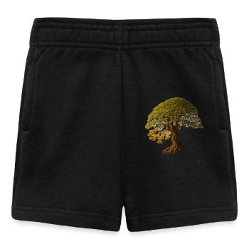 Baum Laubbaum in warmen Farbtönen - Baby Shorts - Schwarz - Vorne