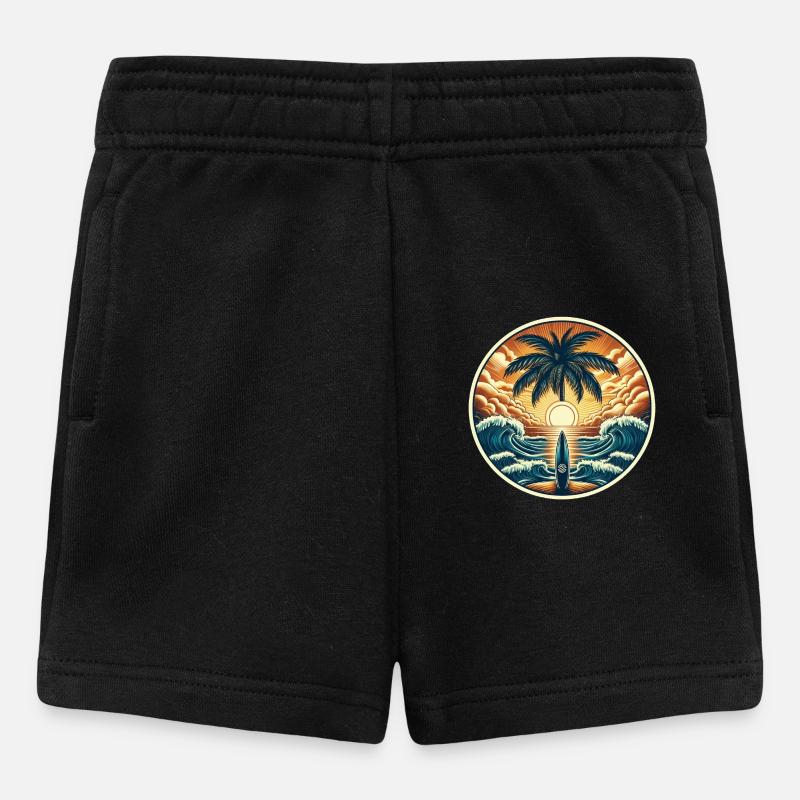 Logo du surfeur - Short Bébé - noir