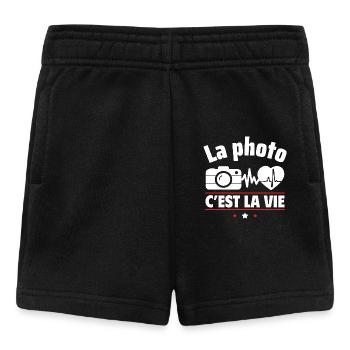 La photo, c'est la vie, cadeau photographe - Short Bébé - noir - Devant