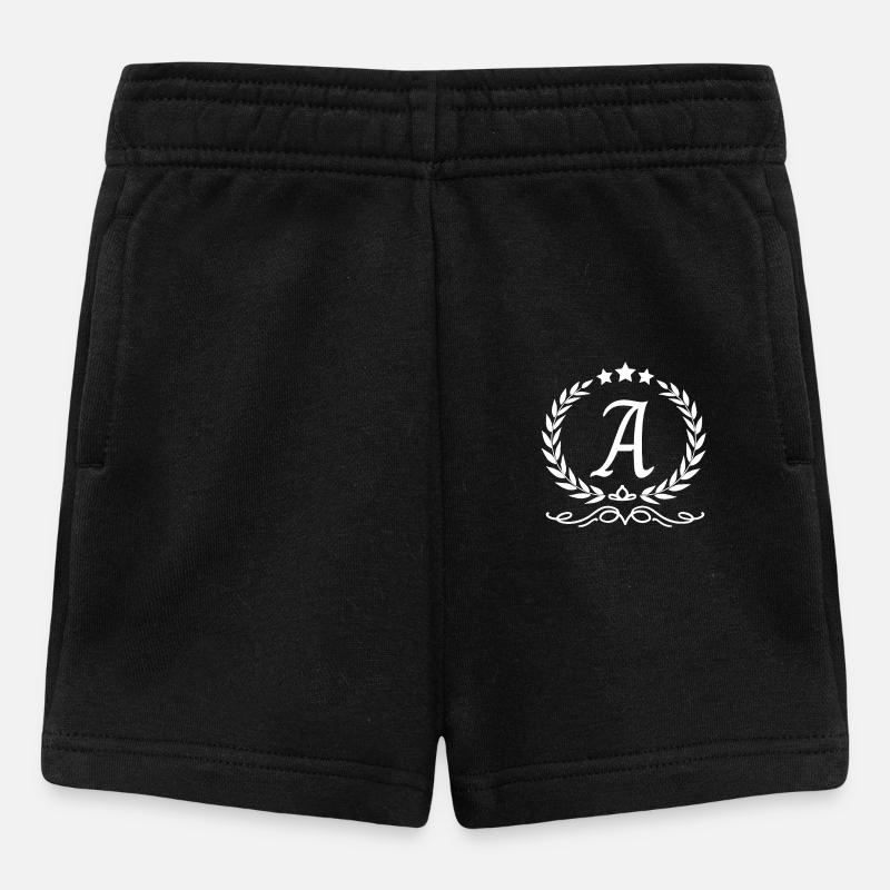 Lettre a couronne - Short Bébé - noir