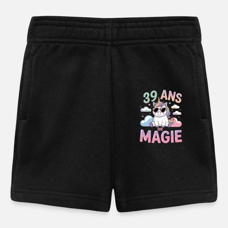 39 ans de magie - Short Bébé - noir