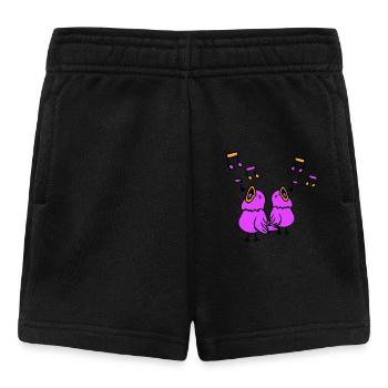 Singvögel singen Musiknoten Spatz zwitschern Musik - Baby Shorts - Schwarz - Vorne