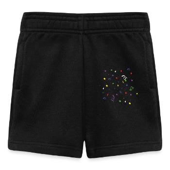 Confetti coloré carnaval carnaval fête streamer party - Short Bébé - noir - Devant