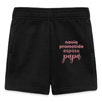 Esposo To Papa Married Men Funny Pregnancy Gift - Baby Shorts - black - Front