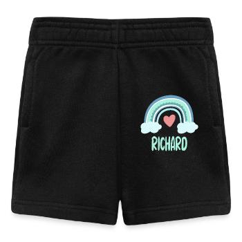 Richard Name Regenbogen Baby - Baby Shorts - Schwarz - Vorne