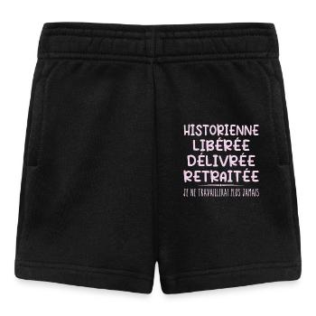 Historienne célèbre sa retraite avec humour cadeau - Short Bébé - noir - Devant