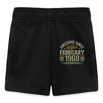 February 1968 57th Anniversary Gift, February 1968 - Baby Shorts - black - Front