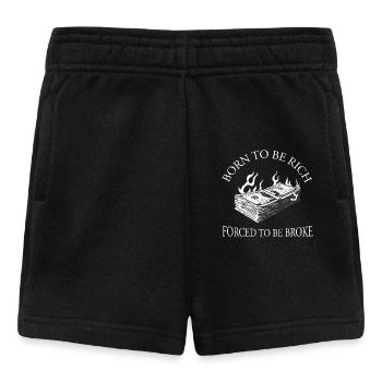 Né pour être riche Forcé d’être fauché Argent - Short Bébé - noir - Devant