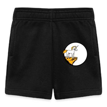 Licorne Falaise Lune Mal En colère Mauvaise humeur - Short Bébé - noir - Devant