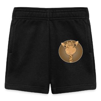 Funny giraffe comic cartoon - Baby Shorts - Schwarz - Vorne