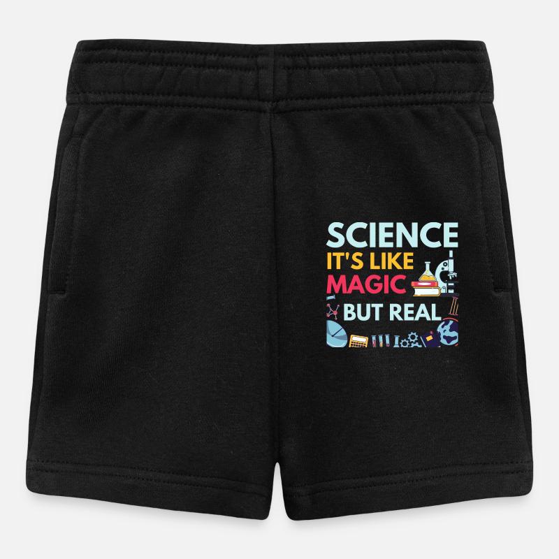 science it's like magic but real - Baby Shorts - black
