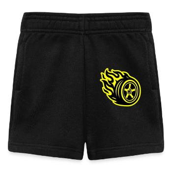 Tire Flame Car - Baby Shorts - black - Front