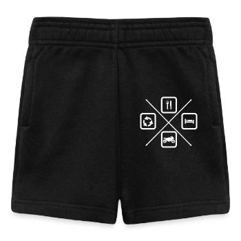The Life Cycle of a Biker,Motorcycle,Biker - Baby Shorts - black - Front