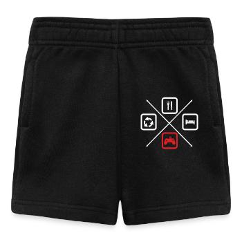 The Life Cycle of a Gamer,Geek,Gamer,Gaming - Baby Shorts - black - Front
