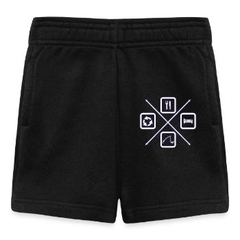 The Life Cycle of a Fisherman, Fishing, Dad - Baby Shorts - black - Front