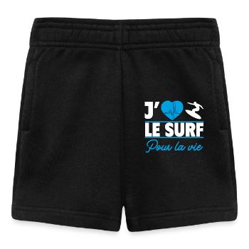 J’aime le surf pour la vie,Surf,Surfeuse,Surfeur - Short Bébé - noir - Devant