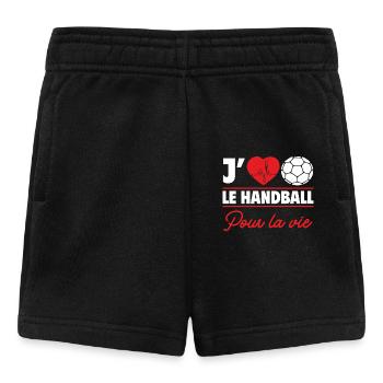 j aime le handball pour la vie,Handball,Sport - Short Bébé - noir - Devant