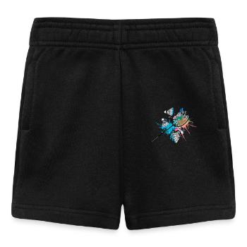badminton,federball, bunt, malerei,graffiti - Baby Shorts - Schwarz - Vorne