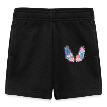 ailes d’ange, guimauves, ailes colorées, graffiti - Short Bébé - noir - Devant