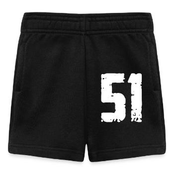 51 Zahl Vintage - Baby Shorts - Schwarz - Vorne