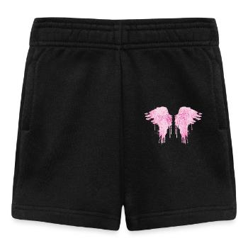 engelsflügel,pink,bunte flügel,graffiti - Baby Shorts - Schwarz - Vorne