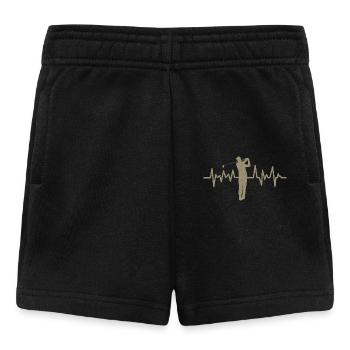 Golfeur Golf Cadeau Clubs de Golf Rétro - Short Bébé - noir - Devant