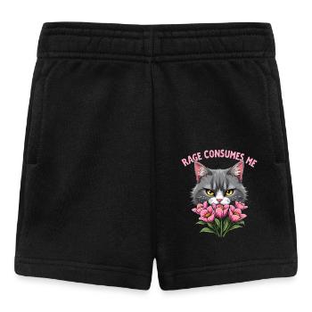 Rage Consumes Me Lustiges Katzenblümchen - Baby Shorts - Schwarz - Vorne