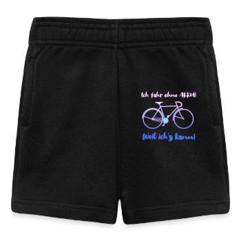 Ich fahre ohne Akku, weil ich's kann lustig Rad - Baby Shorts - Schwarz - Vorne