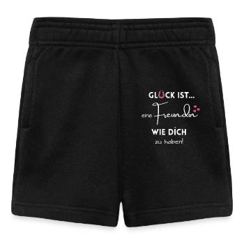 Glück ist, eine Freundin wie Dich zu haben - Baby Shorts - Schwarz - Vorne