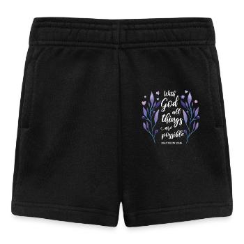 Citation religieuse Cadeau de verset biblique chrétien - Short Bébé - noir - Devant