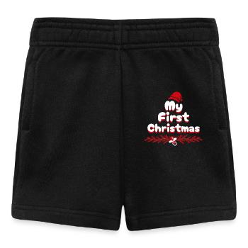 My First Christmas baby toddler Christmas - Baby Shorts - black - Front