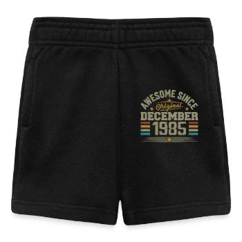 Dezember 1985 - Dezember 1985 Geburtstagsgeschenk - Baby Shorts - Schwarz - Vorne