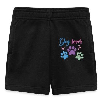 Amoureux des chiens - patte de chien - Short Bébé - noir - Devant